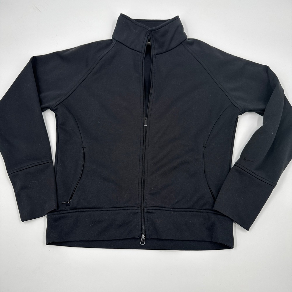 Nike Golf Dri-FIT Full Zip‎ Jacket Black Women Medium 251398 Mock Neck Athletic